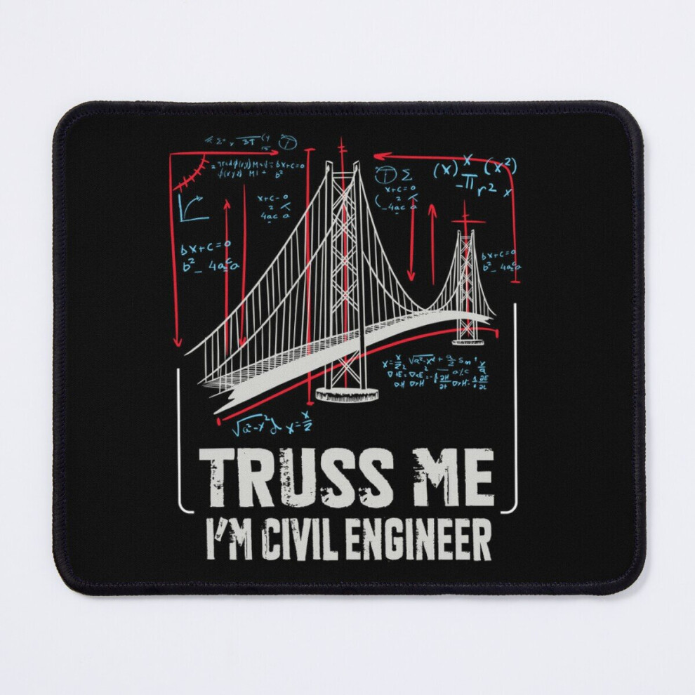 Mouse Pad Civil Engineer Bridge Calculus Scheme 11.8 X 9.8 Inch Computer Mat Gaming Office Mousepad 7802738112658