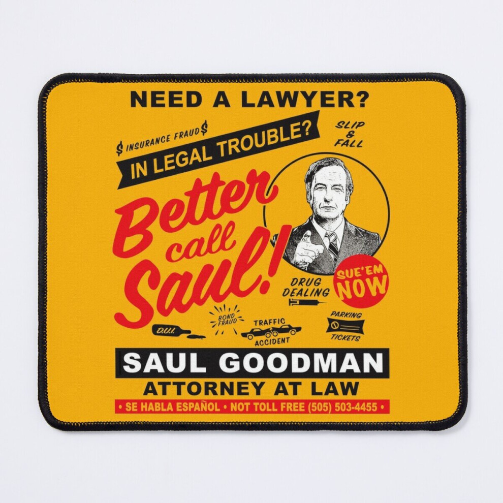 Mouse Pad Need A Lawyer Then Call Saul 11.8 X 9.8 Inch Computer Mat Gaming Office Mousepad 7802738108439