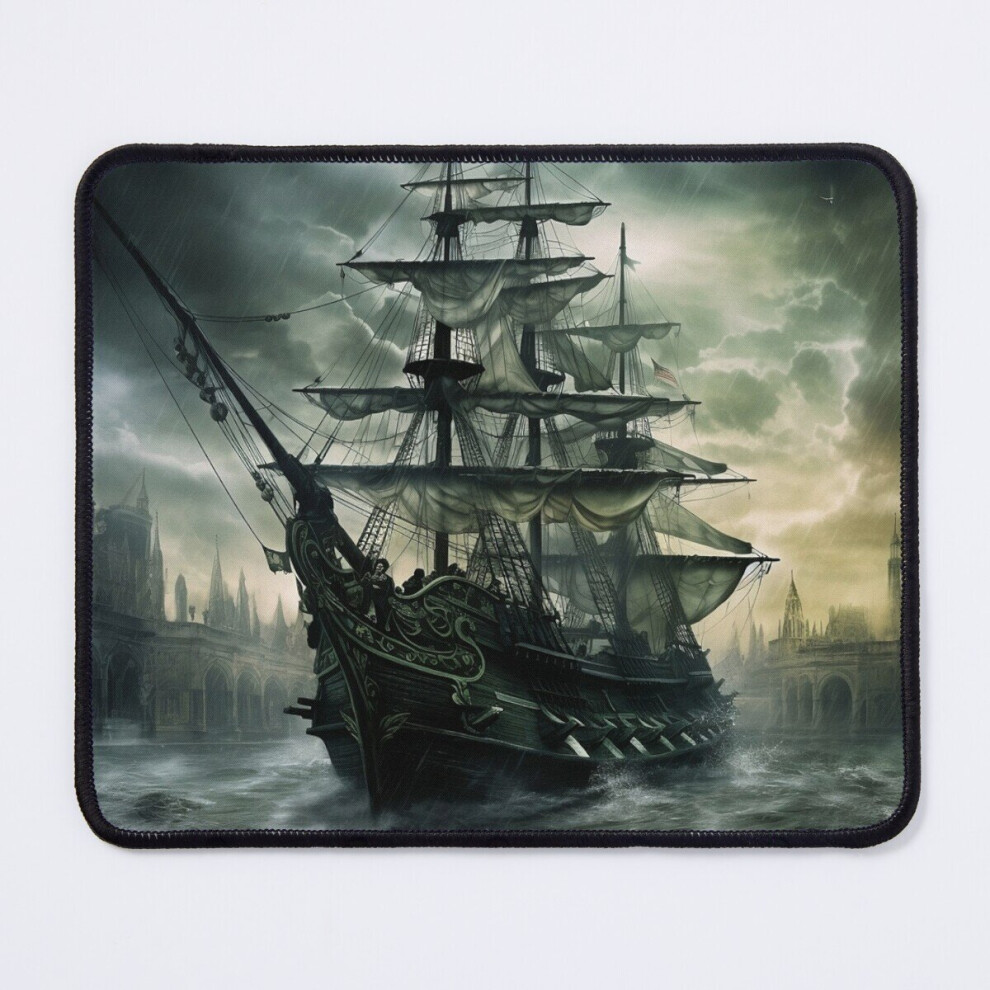 Mouse Pad Ghost Pirate Ship - Digital Art 11.8 X 9.8 Inch Computer Mat Gaming Office Mousepad 7802738152548