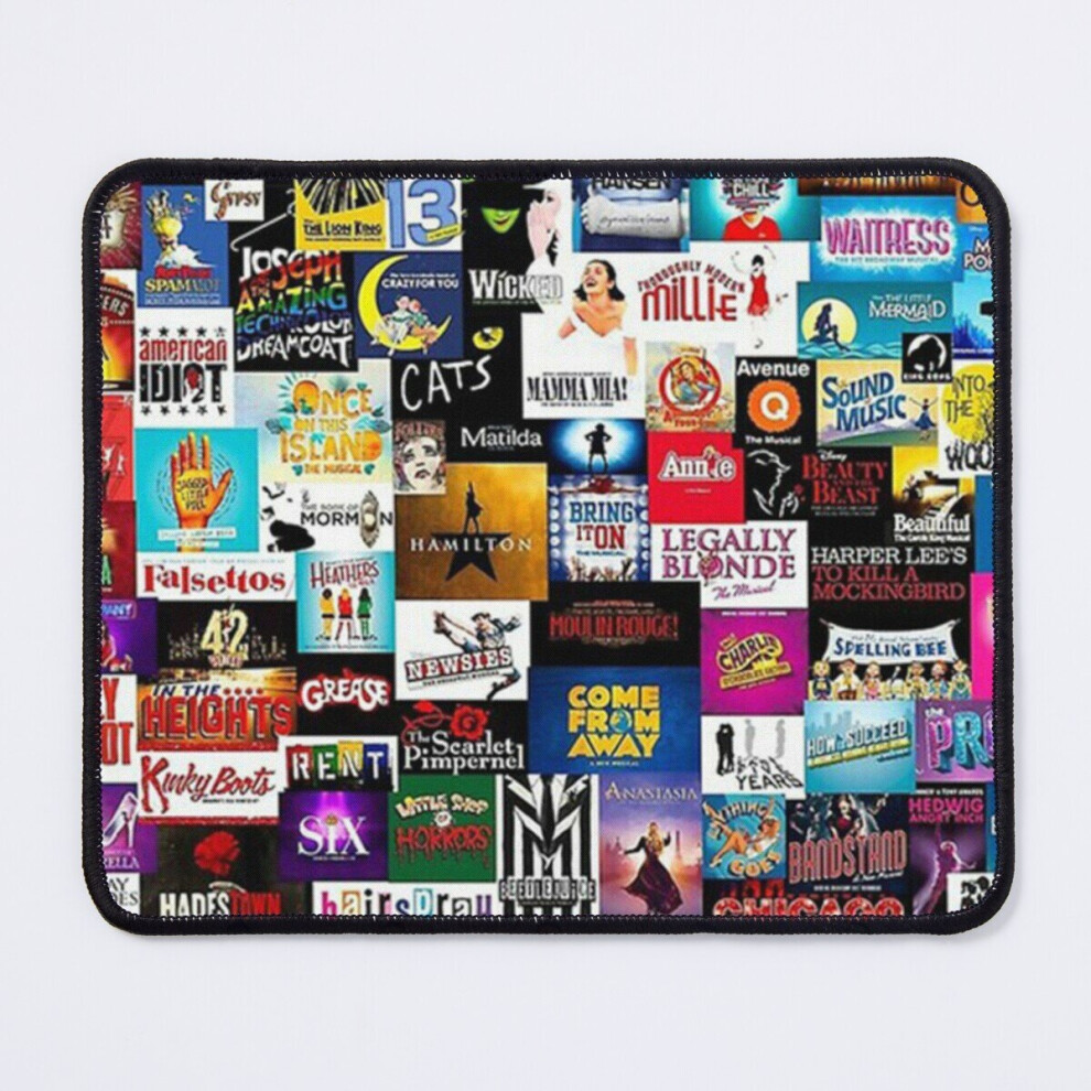 Mouse Pad Broadway Show Logo Collage 11.8 X 9.8 Inch Computer Mat Gaming Office Mousepad 7802738197228