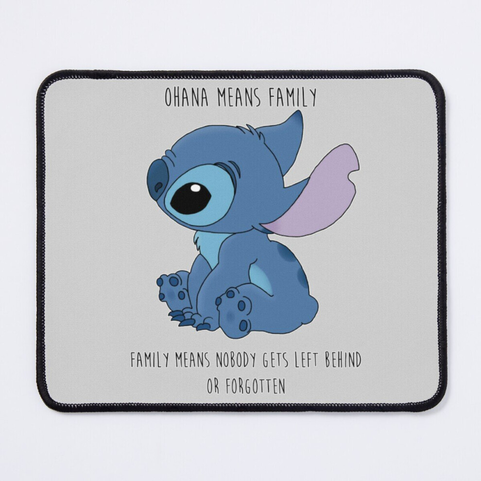 Mouse Pad Stitch Ohana Quotes 11.8 X 9.8 Inch Computer Mat Gaming Office Mousepad 7802738135206