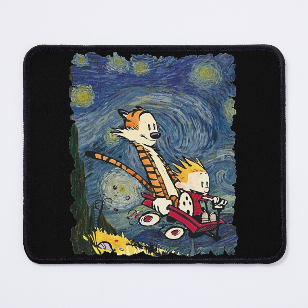 Mouse Pad Calvin And Hobbes Stary Night| Perfect Gift 11.8 X 9.8 Inch Computer Mat Gaming Office Mousepad 7802738140583