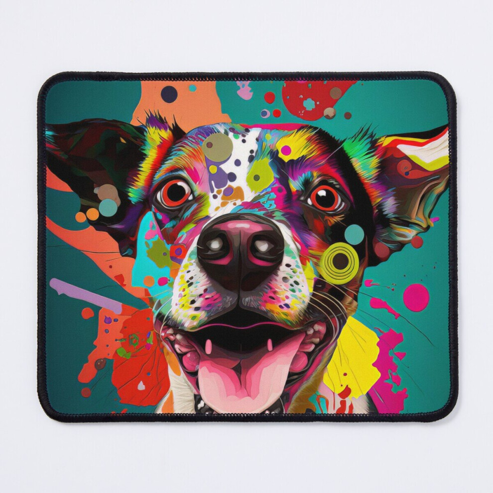 Mouse Pad Pop Art Excited Dog Jack Russell Terrier 11.8 X 9.8 Inch Computer Mat Gaming Office Mousepad 7802738195583