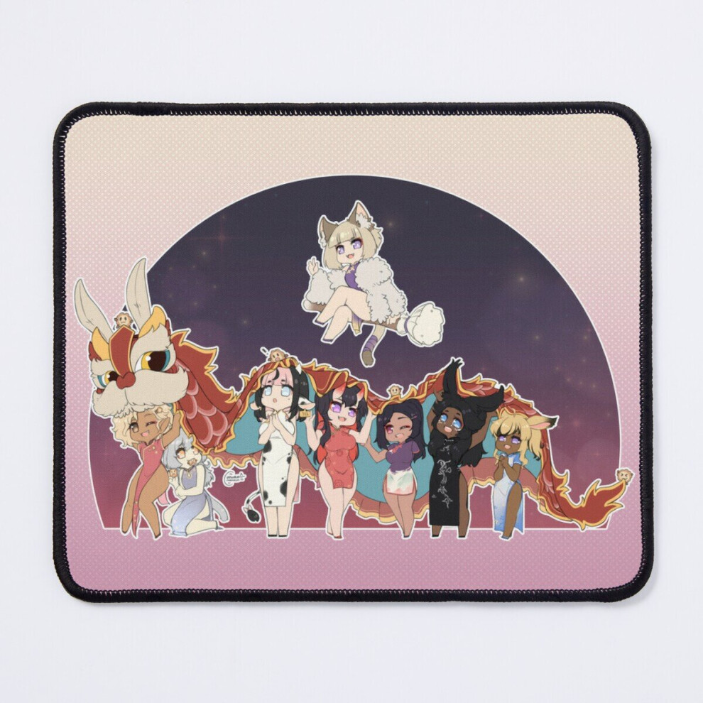 Mouse Pad 2023 Lunar Valentines Chibi Collab 11.8 X 9.8 Inch Computer Mat Gaming Office Mousepad 7802738187922
