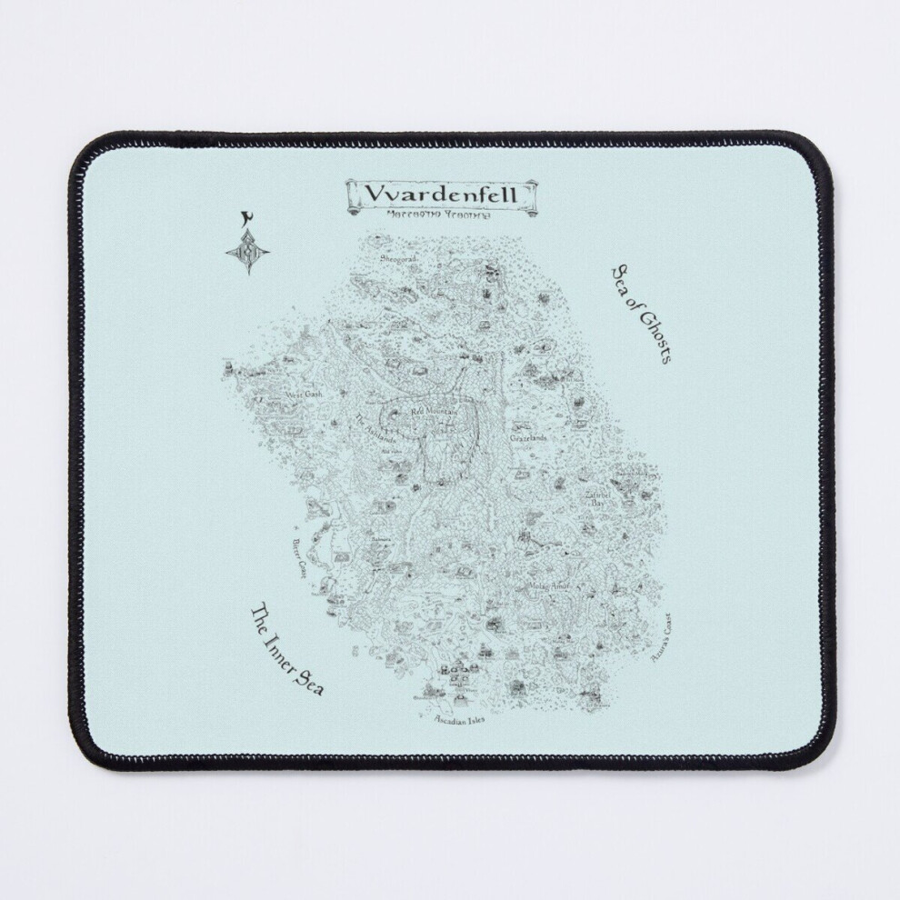 Mouse Pad Morrowind Map 11.8 X 9.8 Inch Computer Mat Gaming Office Mousepad 7802738160246