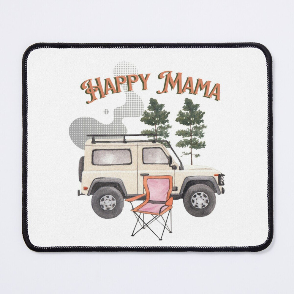 Mouse Pad Happy Mama Camping Mom Outdoors Enthusiast Camplife 11.8 X 9.8 Inch Computer Mat Gaming Office Mousepad 7802738163322
