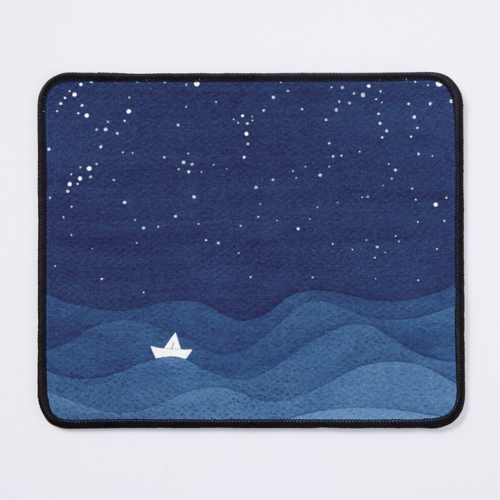 Mouse Pad Ocean Waves, Sailboat Ocean Stars 11.8 X 9.8 Inch Computer Mat Gaming Office Mousepad Blue 7802738125283