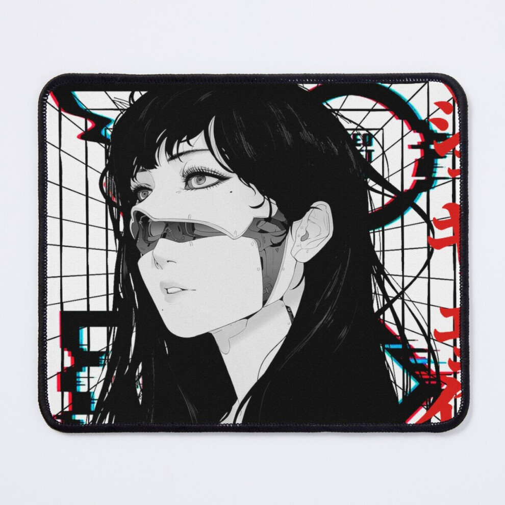 Mouse Pad Cyberpunk Cyborg Girl Vaporwave Urban Style 11.8 X 9.8 Inch Computer Mat Gaming Office Mousepad 7802738120264