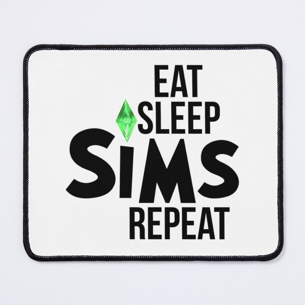 Mouse Pad Eat, Sleep, Sims, Repeat 11.8 X 9.8 Inch Computer Mat Gaming Office Mousepad 7802738169713
