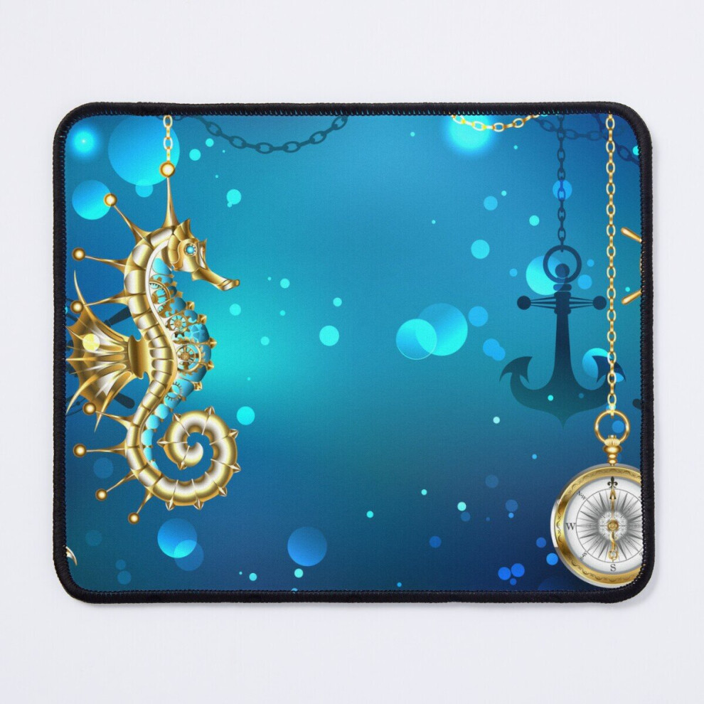 Mouse Pad Submerged Mechanical Seahorse 11.8 X 9.8 Inch Computer Mat Gaming Office Mousepad 7802738135367