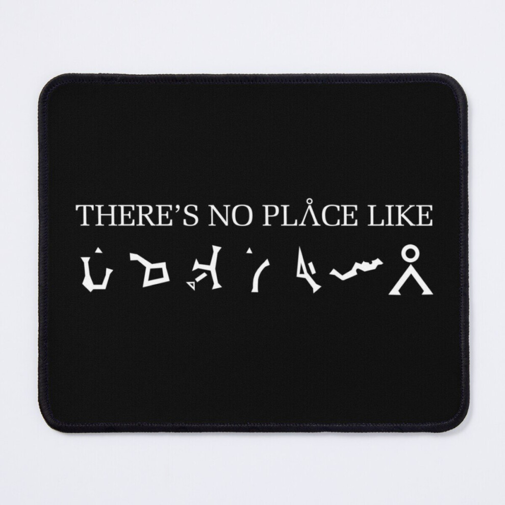 Mouse Pad Stargate Theres No Place Like Earth Letters 11.8 X 9.8 Inch Computer Mat Gaming Office Mousepad White 7802738139167