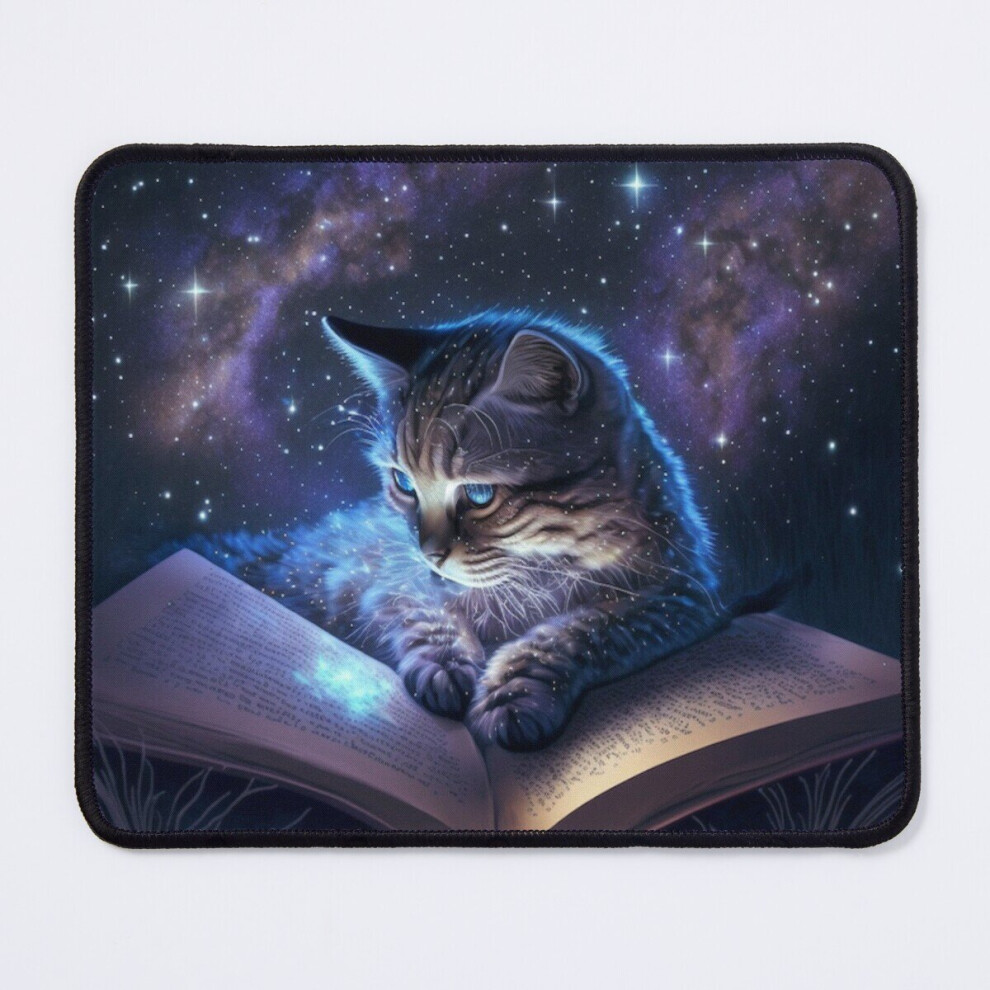 Mouse Pad Cat Reading In The Cosmos 11.8 X 9.8 Inch Computer Mat Gaming Office Mousepad 7802738169461