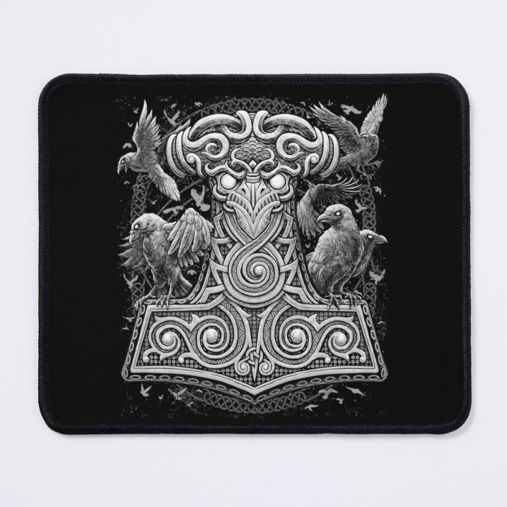 Mouse Pad Thors Raven Hammer Norse Viking Pagan Mjolnir 11.8 X 9.8 Inch Computer Mat Gaming Office Mousepad 7802738119879
