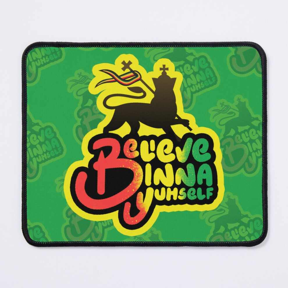 Mouse Pad Believe Inna Yuhself - Jamaican Slang, Jamaican Patois, Big Up Jamaica Believe Inna 11.8 X 9.8 Inch Computer Mat Gaming Office Mousepad 7802738184686