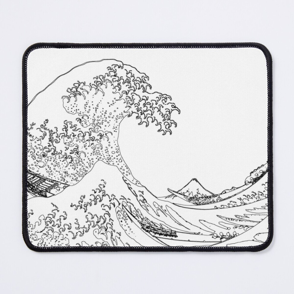 Mouse Pad Great Wave Outline And 11.8 X 9.8 Inch Computer Mat Gaming Office Mousepad Black/White 7802738112764