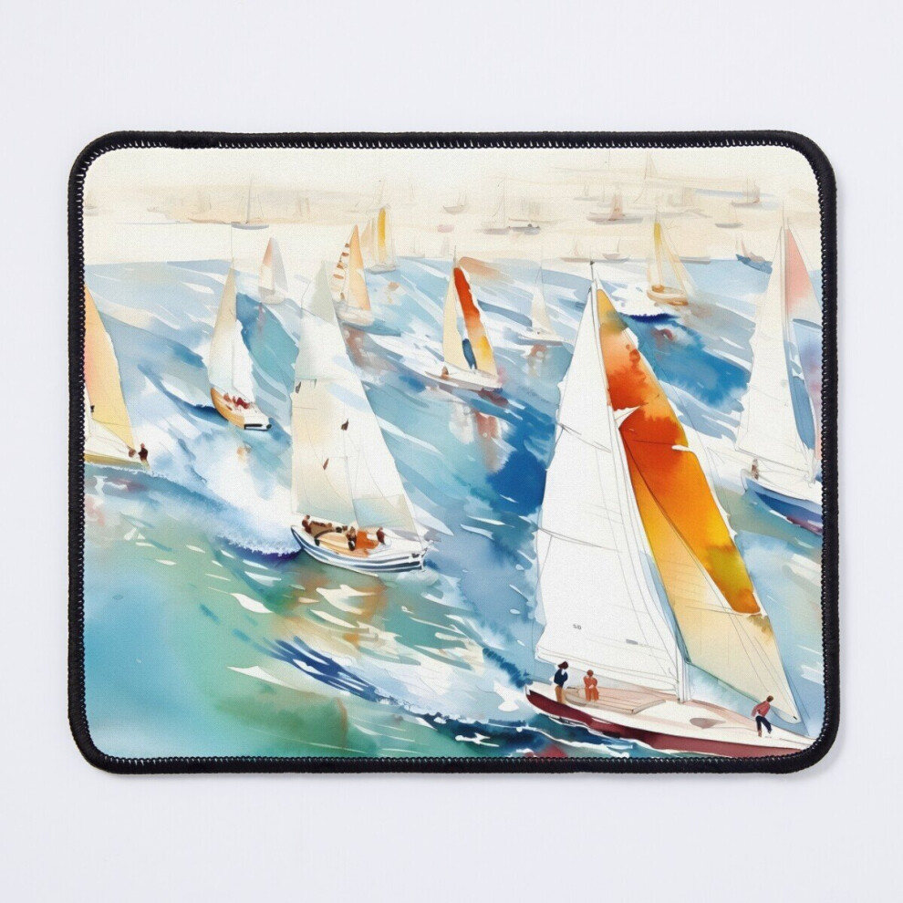 Mouse Pad Sailboats Watercolor, Watercolor, Boats, Sailboats Watercolor Decor, Sailboats Wall Art 11.8 X 9.8 Inch Computer Mat Gaming Office Mousepad 7802738162431