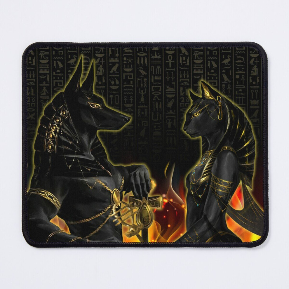 Mouse Pad Anubis Bastet Ancient Egyptian Mythology Culture 11.8 X 9.8 Inch Computer Mat Gaming Office Mousepad 7802738190281