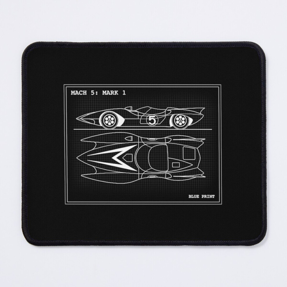 Mouse Pad Mach 5 Blueprint 11.8 X 9.8 Inch Computer Mat Gaming Office Mousepad 7802738189308