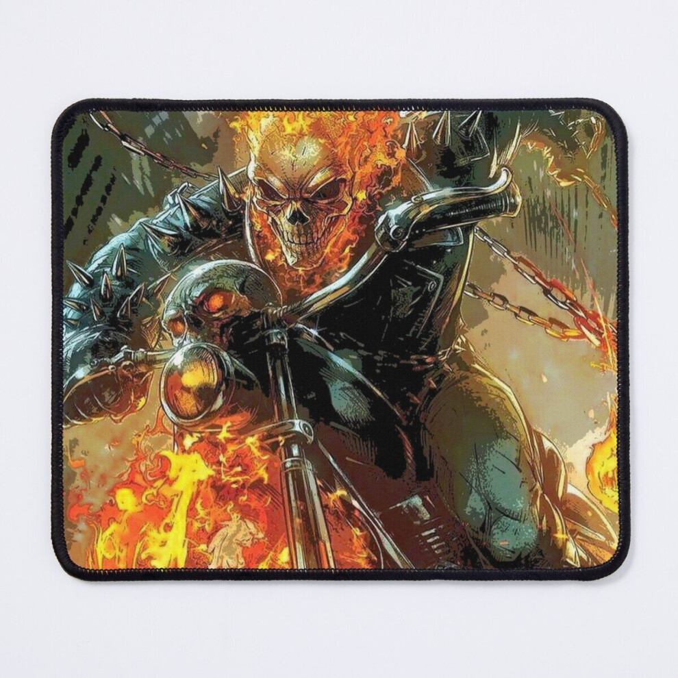 Mouse Pad Ghost Rider Fire Skeleton On Motorcycle 11.8 X 9.8 Inch Computer Mat Gaming Office Mousepad 7802738188615