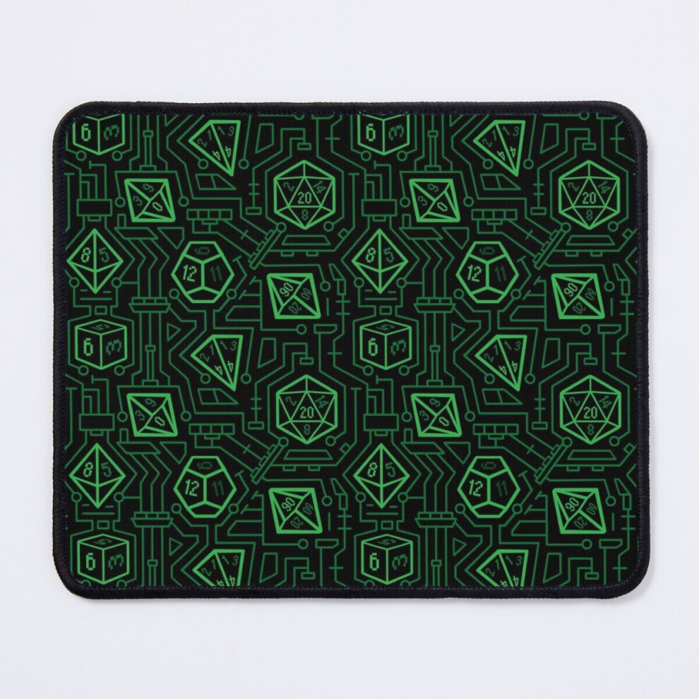 Mouse Pad Tech D20 Pattern [Green] 11.8 X 9.8 Inch Computer Mat Gaming Office Mousepad Green 7802738134940