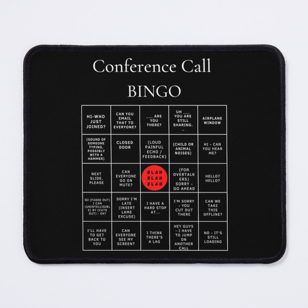 Mouse Pad Conference Call Bingo 11.8 X 9.8 Inch Computer Mat Gaming Office Mousepad 7802738176506