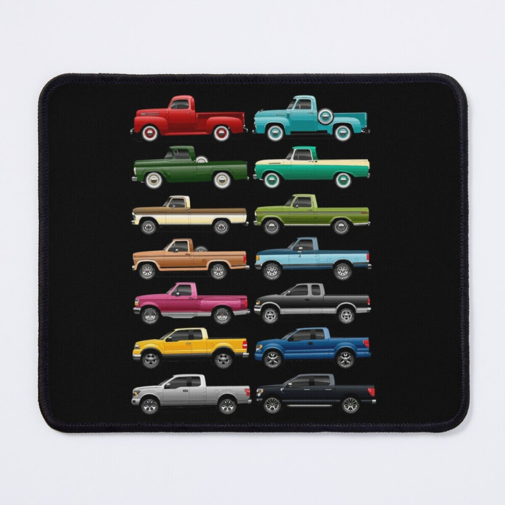 Mouse Pad Evolution Of Ford Trucks F Series 1948 - 2021 F1 F100 F150 11.8 X 9.8 Inch Computer Mat Gaming Office Mousepad 7802738138009