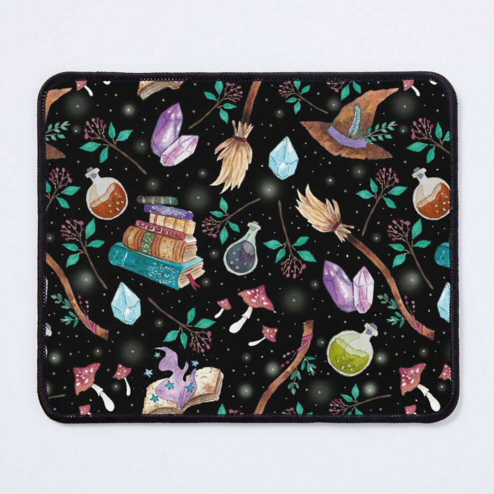 Mouse Pad Witchy Things Pattern 11.8 X 9.8 Inch Computer Mat Gaming Office Mousepad Black 7802738133028