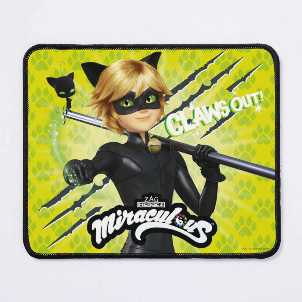 Mouse Pad Miraculous Ladybug - Character Focus Cat Noir Claws Out 11.8 X 9.8 Inch Computer Mat Gaming Office Mousepad 7802738163933