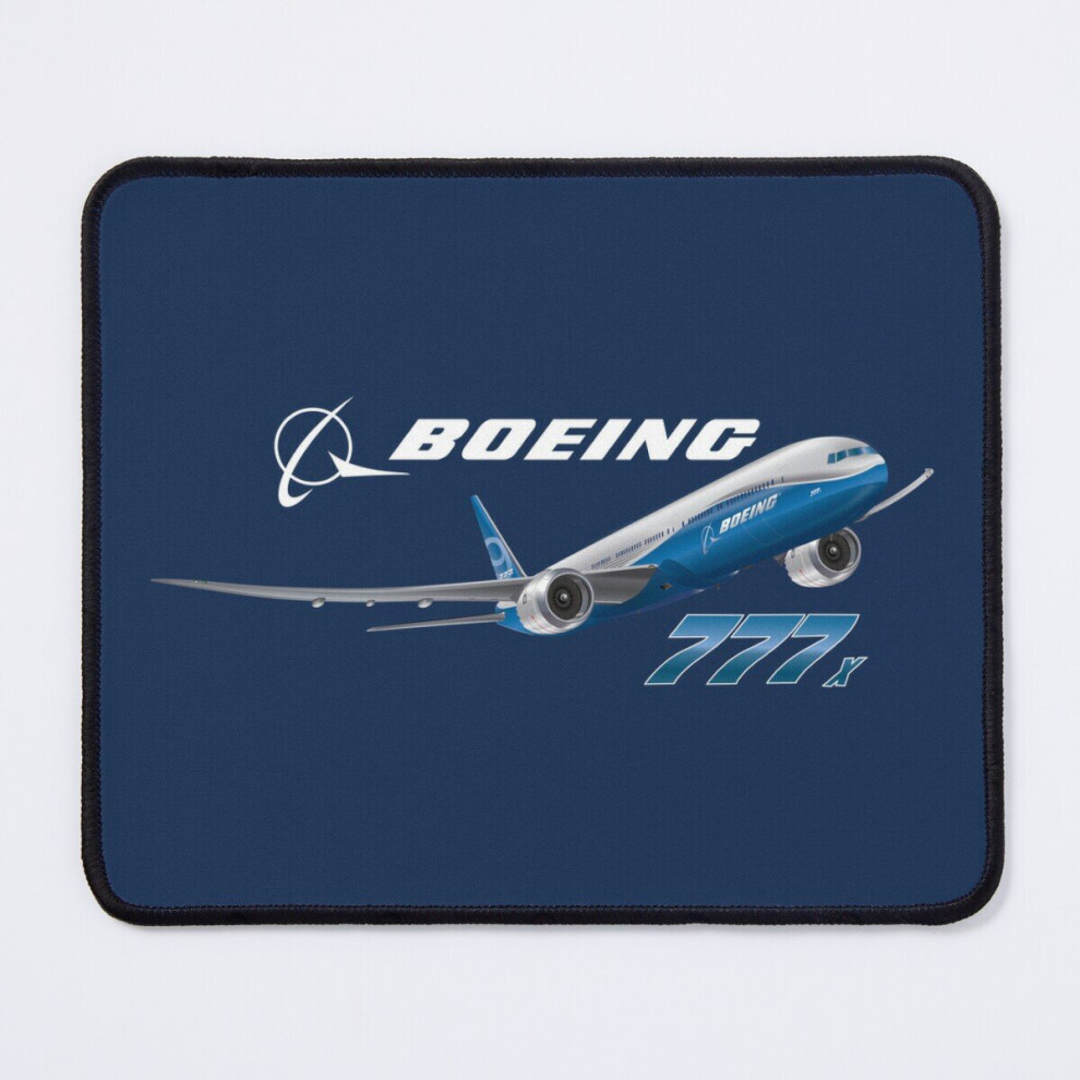 Mouse Pad Boeing 777X-900 Aircraft Image - 11.8 X 9.8 Inch Computer Mat Gaming Office Mousepad Blue 7802738141122