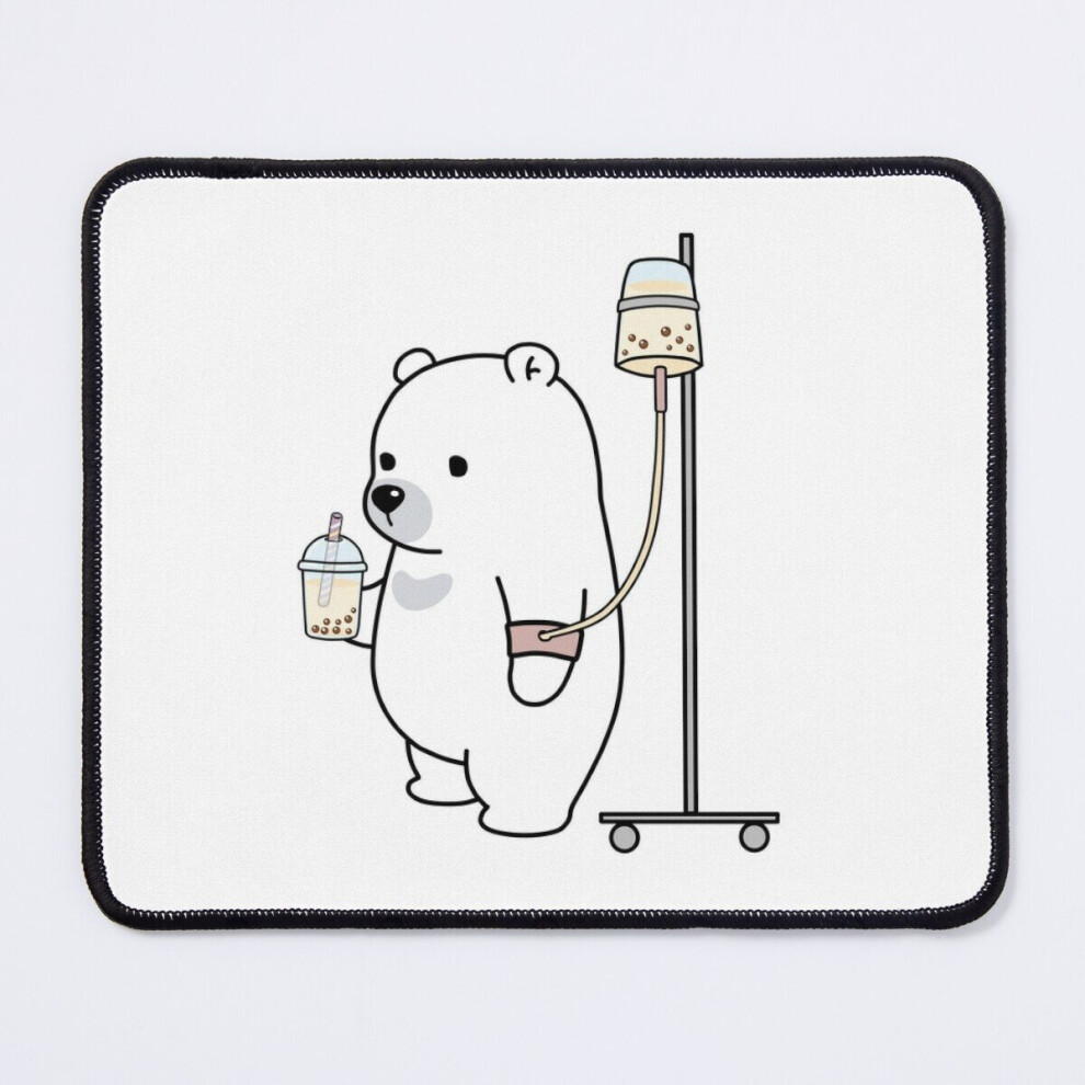 Mouse Pad Boba Bear Loves Boba Too Much! 11.8 X 9.8 Inch Computer Mat Gaming Office Mousepad 7802738144710