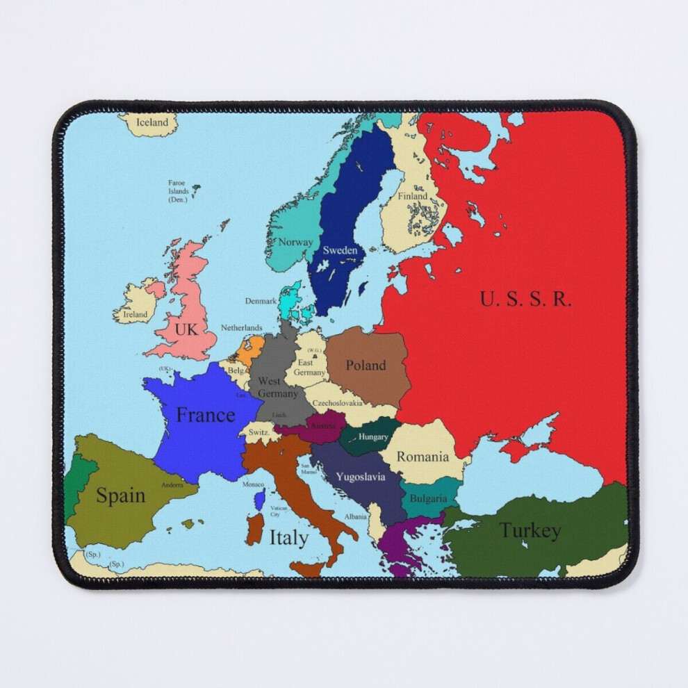 Mouse Pad Europe 1989 11.8 X 9.8 Inch Computer Mat Gaming Office Mousepad 7802738149340