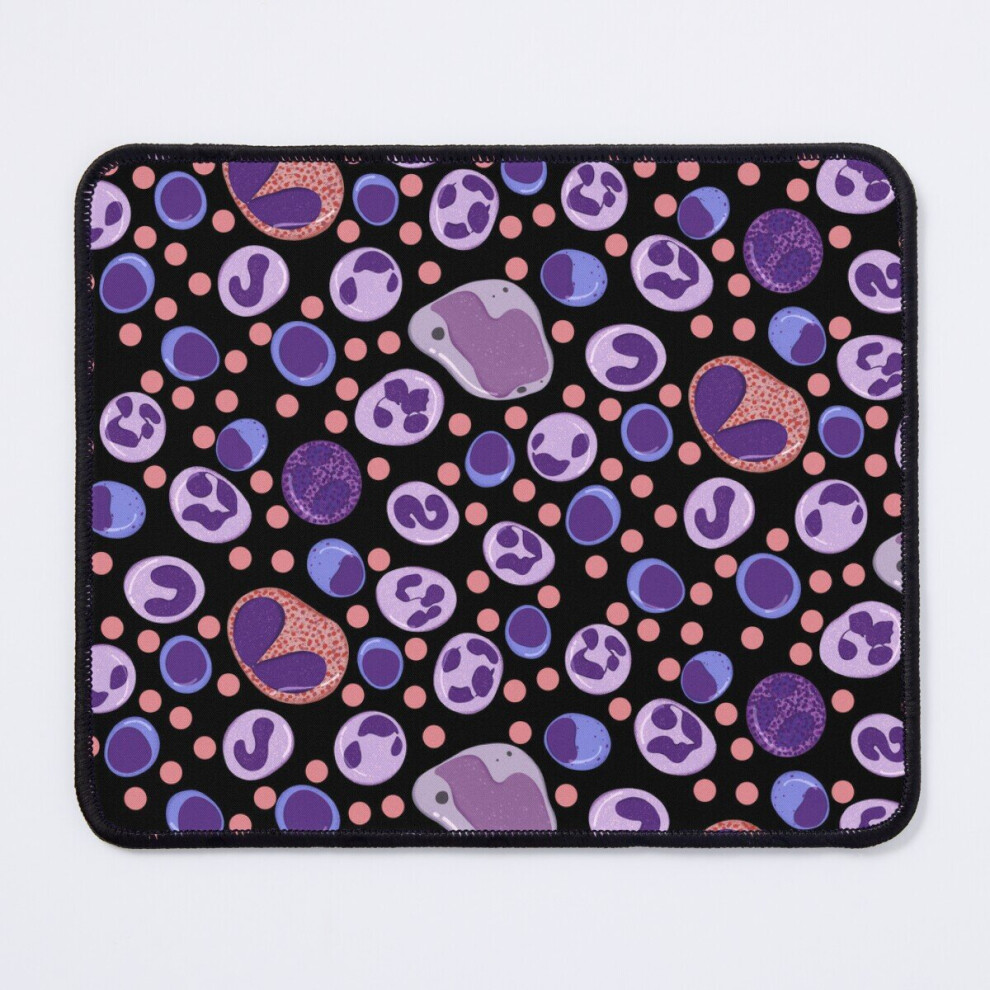 Mouse Pad Large Blood Cell Pattern 11.8 X 9.8 Inch Computer Mat Gaming Office Mousepad White/Black 7802738112757