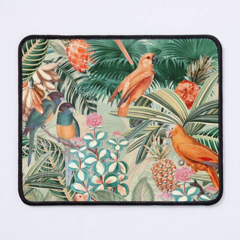 Mouse Pad Vintage Tropical Bird Jungle Garden 11.8 X 9.8 Inch Computer Mat Gaming Office Mousepad Orange 7802738139419