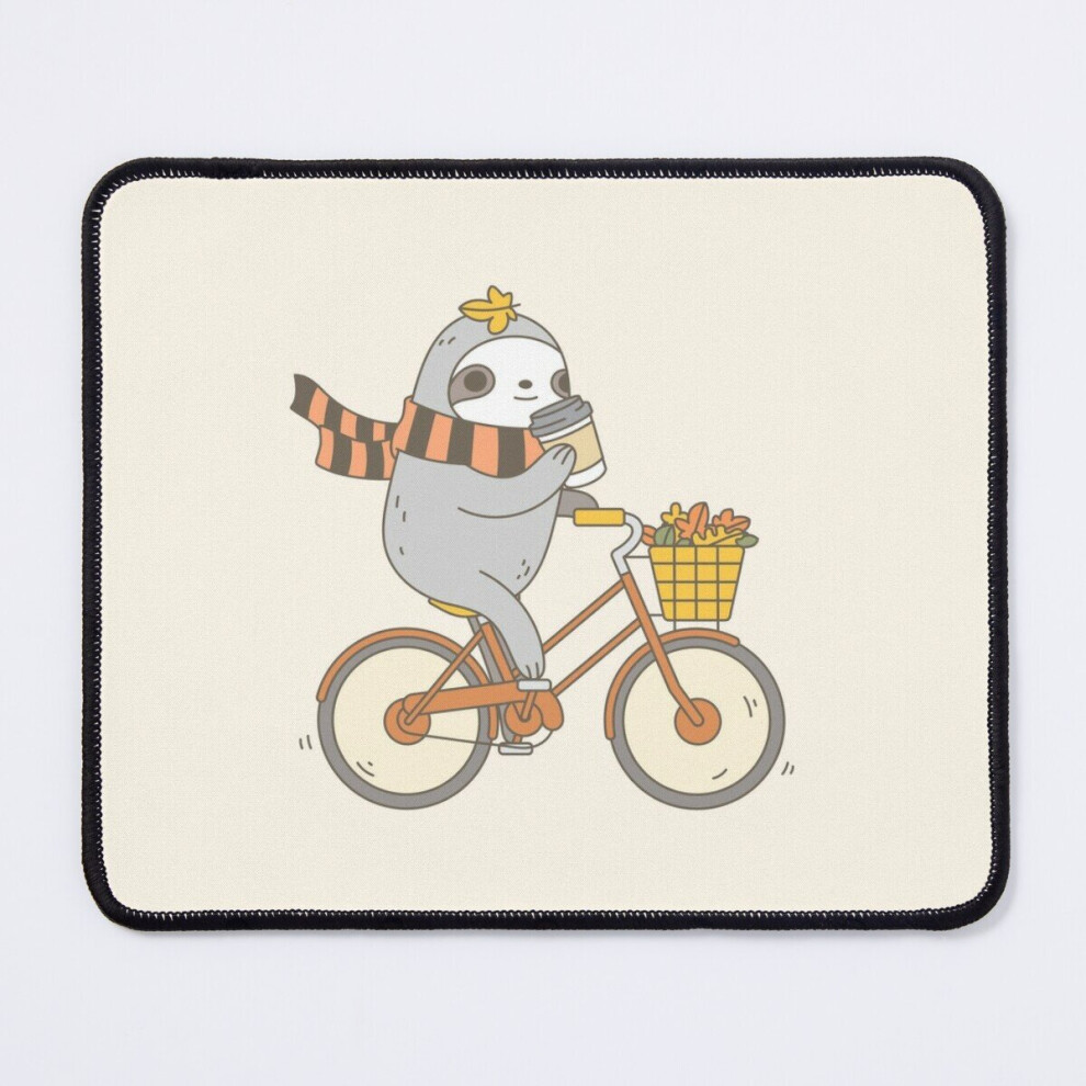 Mouse Pad Fall Biking Sloth 11.8 X 9.8 Inch Computer Mat Gaming Office Mousepad 7802738142914