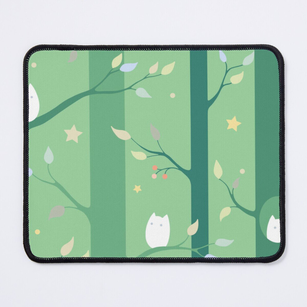 Mouse Pad Owl Forest (Green) 11.8 X 9.8 Inch Computer Mat Gaming Office Mousepad Green 7802738172034