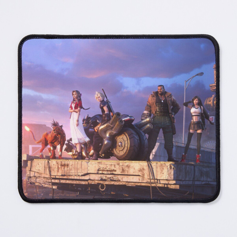 Mouse Pad Cloud, Aerith, Tifa, Barret, Red XIII - Ahead On Our Way [Remake] 11.8 x 9.8 inch Computer Mat Gaming Office Mousepad