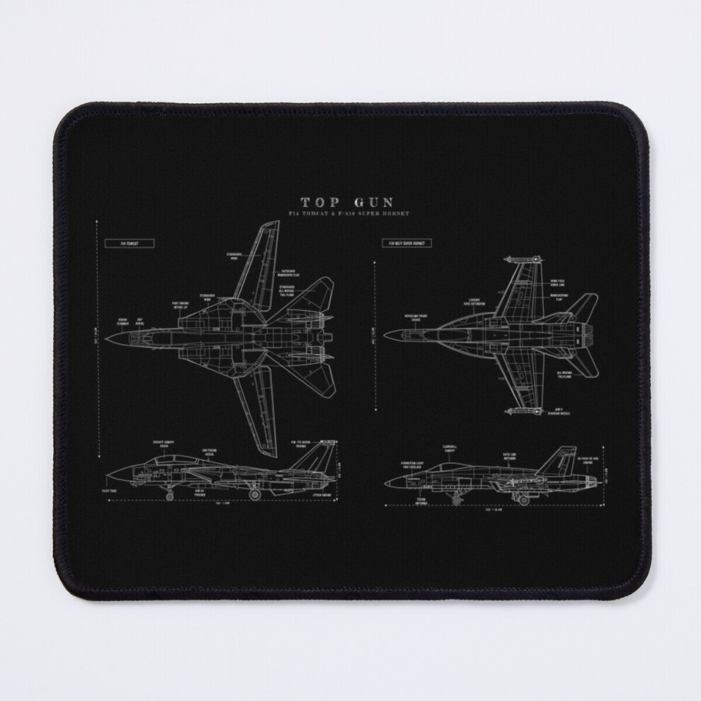 Mouse Pad Top Gun: F14 Tomcat Vs Fa18 Super Hornet ( Stencil- No) 11.8 X 9.8 Inch Computer Mat Gaming Office Mousepad White 7802738115543