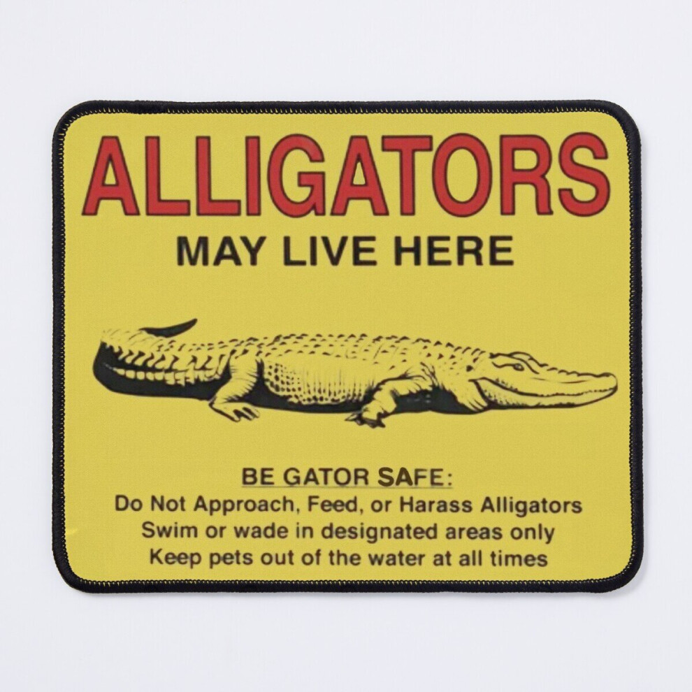 Mouse Pad Alligators May Live Here 11.8 X 9.8 Inch Computer Mat Gaming Office Mousepad 7802738115550