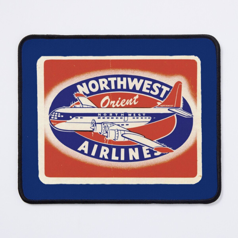 Mouse Pad Vintage Northwest Orient Airlines Retro Plane Design 11.8 X 9.8 Inch Computer Mat Gaming Office Mousepad 7802738194814