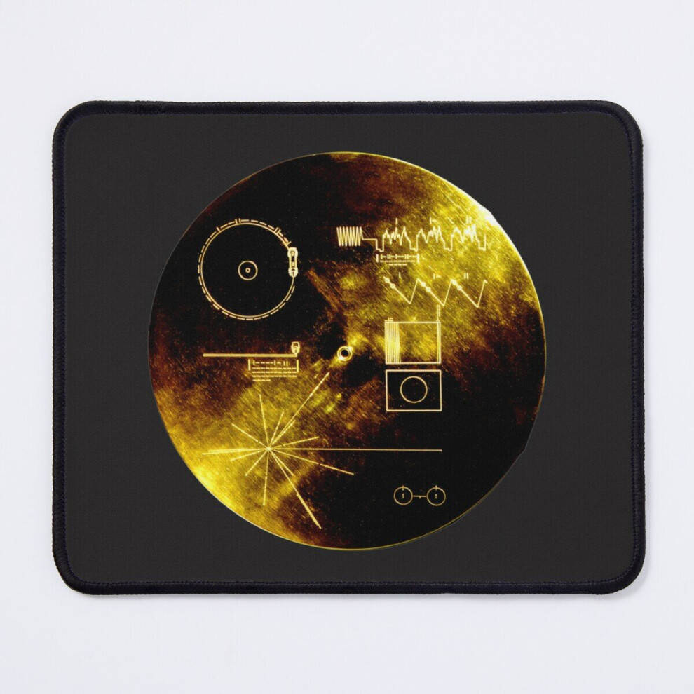 Mouse Pad Voyager Record, Sounds Of Earth 11.8 X 9.8 Inch Computer Mat Gaming Office Mousepad Golden 7802738200966
