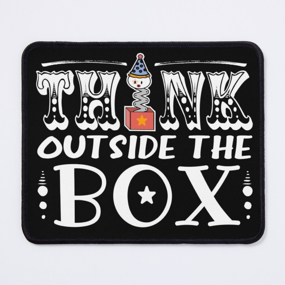 Mouse Pad Think Outside The Box (Dark) 11.8 X 9.8 Inch Computer Mat Gaming Office Mousepad Dark 7802738118162