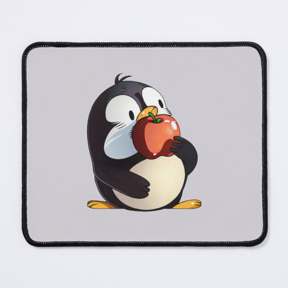 Mouse Pad Funny Penguin Eats Apple 11.8 X 9.8 Inch Computer Mat Gaming Office Mousepad 7802738130591