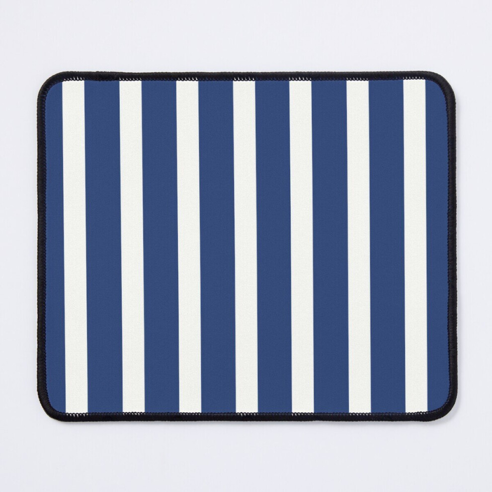 Mouse Pad Nautical Navy And Stripes Pattern 11.8 X 9.8 Inch Computer Mat Gaming Office Mousepad Blue/White 7802738192773