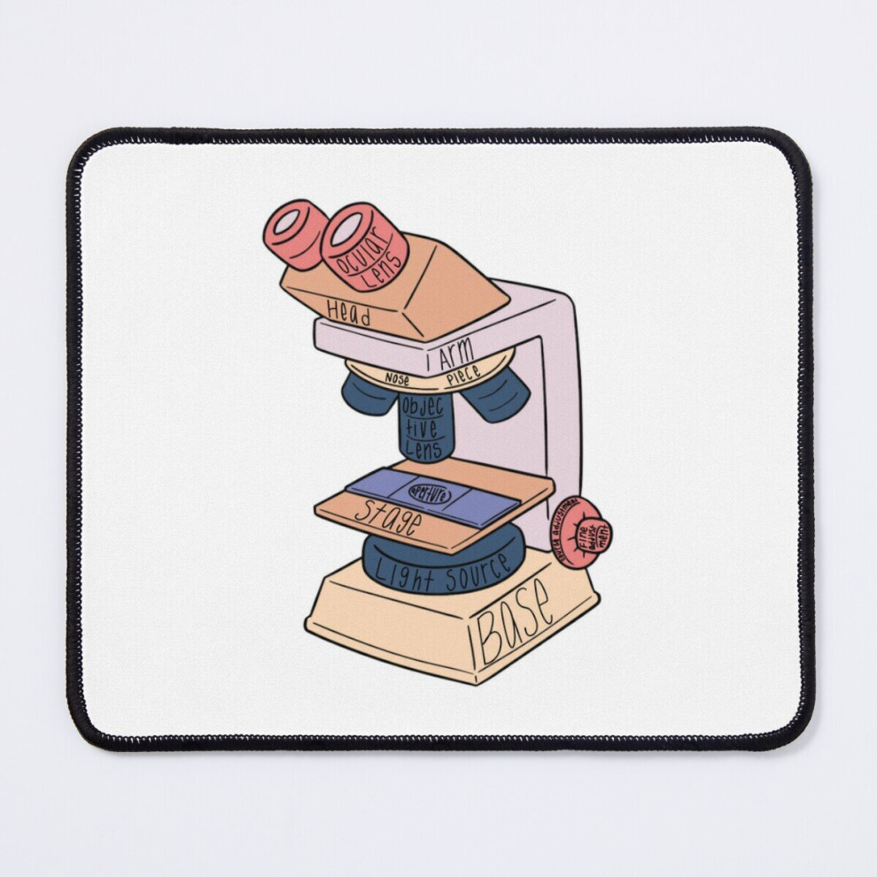 Mouse Pad Labeled Microscope 11.8 X 9.8 Inch Computer Mat Gaming Office Mousepad 7802738160635