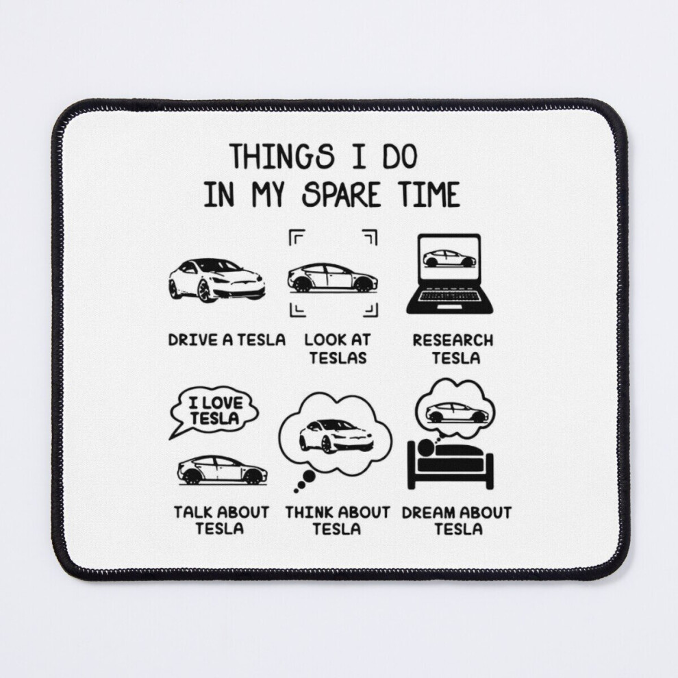 Mouse Pad Tesla - Things I Do In My Spare Time - 11.8 X 9.8 Inch Computer Mat Gaming Office Mousepad Light 7802738154573