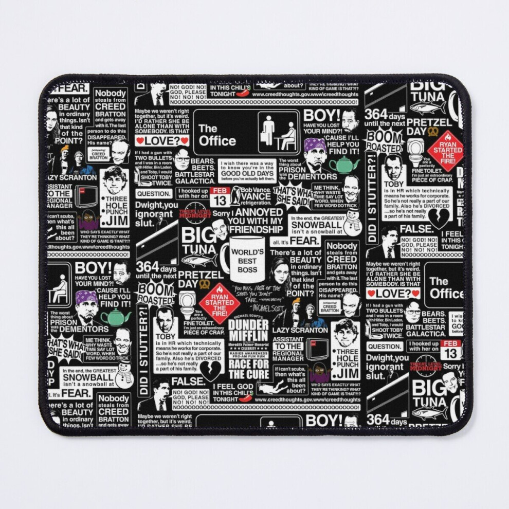 Mouse Pad Wise Words From The Office - The Office Quotes 11.8 X 9.8 Inch Computer Mat Gaming Office Mousepad 7802738111989