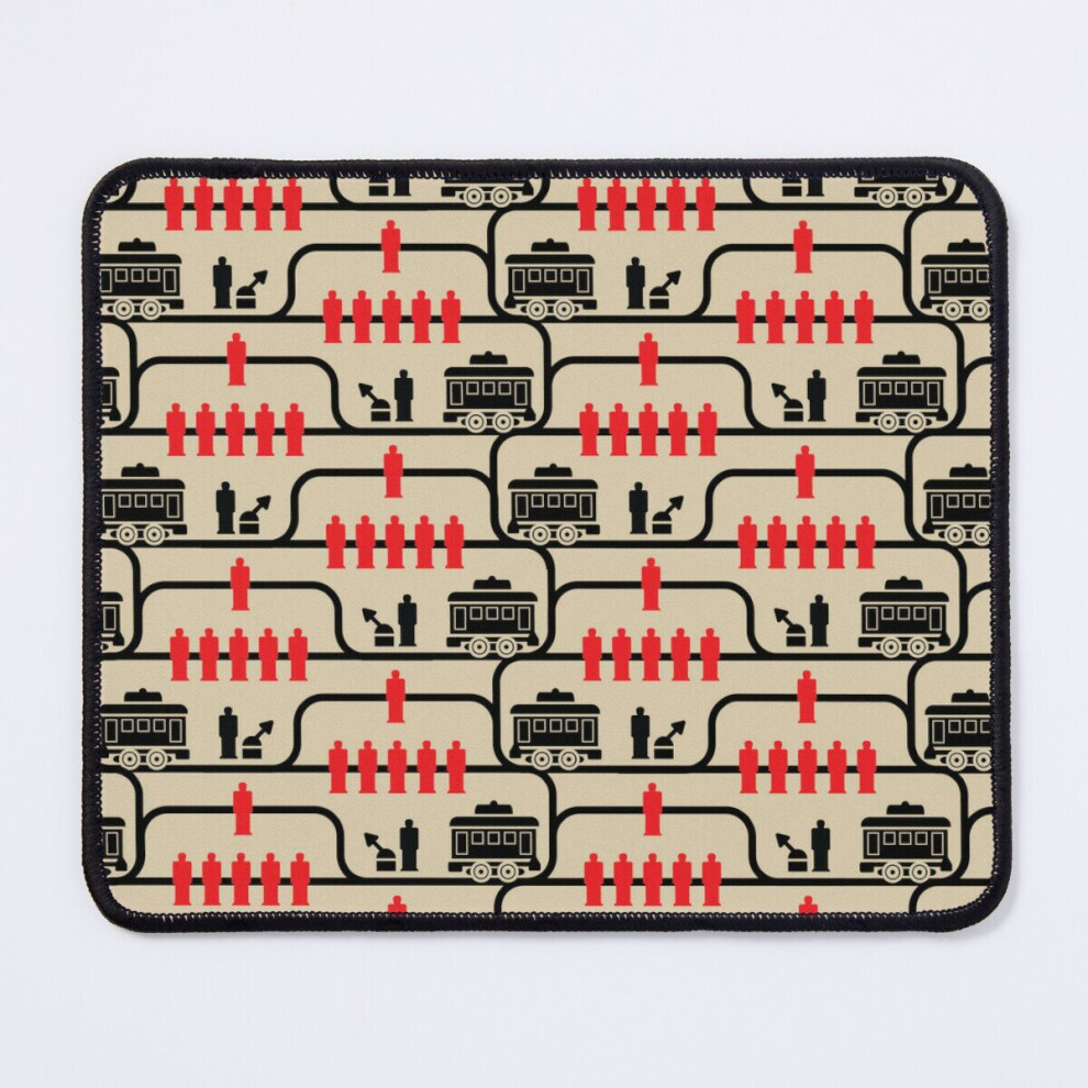 Mouse Pad Trolley Problem (Tan) 11.8 X 9.8 Inch Computer Mat Gaming Office Mousepad 7802738164664