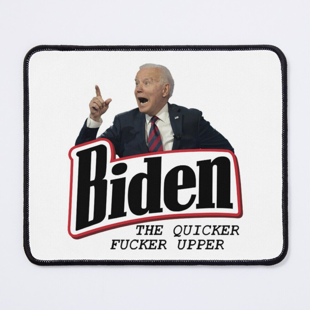 Mouse Pad Anti Biden The Quicker Upper 11.8 X 9.8 Inch Computer Mat Gaming Office Mousepad 7802738125160