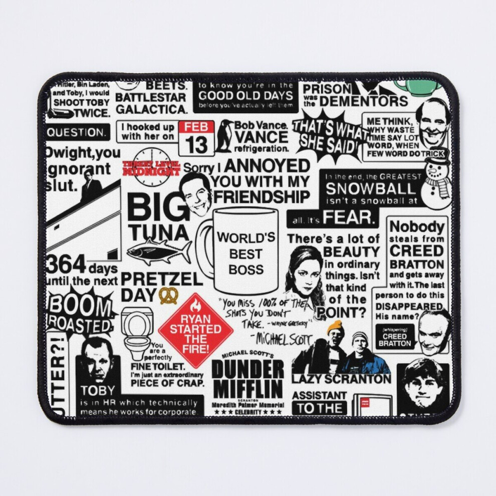 Mouse Pad Wise Words From The Office - The Office Quotes (Variant) 11.8 X 9.8 Inch Computer Mat Gaming Office Mousepad 7802738120134