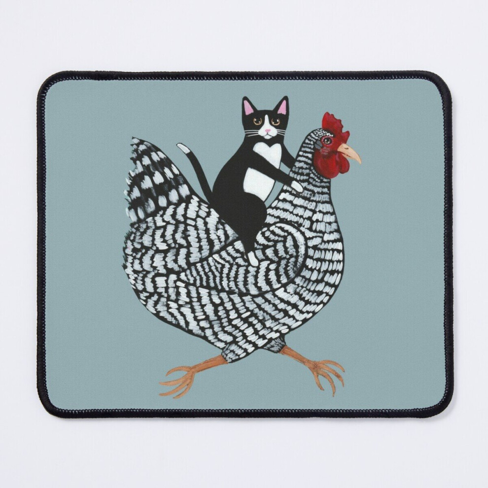 Mouse Pad Tuxedo Cat Chicken Ride 11.8 X 9.8 Inch Computer Mat Gaming Office Mousepad 7802738111712
